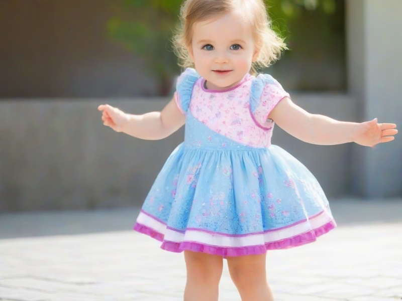 девочка 2 лет в коротком платье